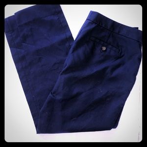 NWOT J. Crew straight leg navy blue trousers